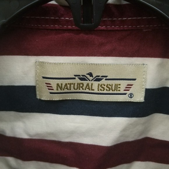 Natural Issue L RW&B Striped Multicolor Button-Down Shirt 52" 31" 10.25" - Picture 2 of 14